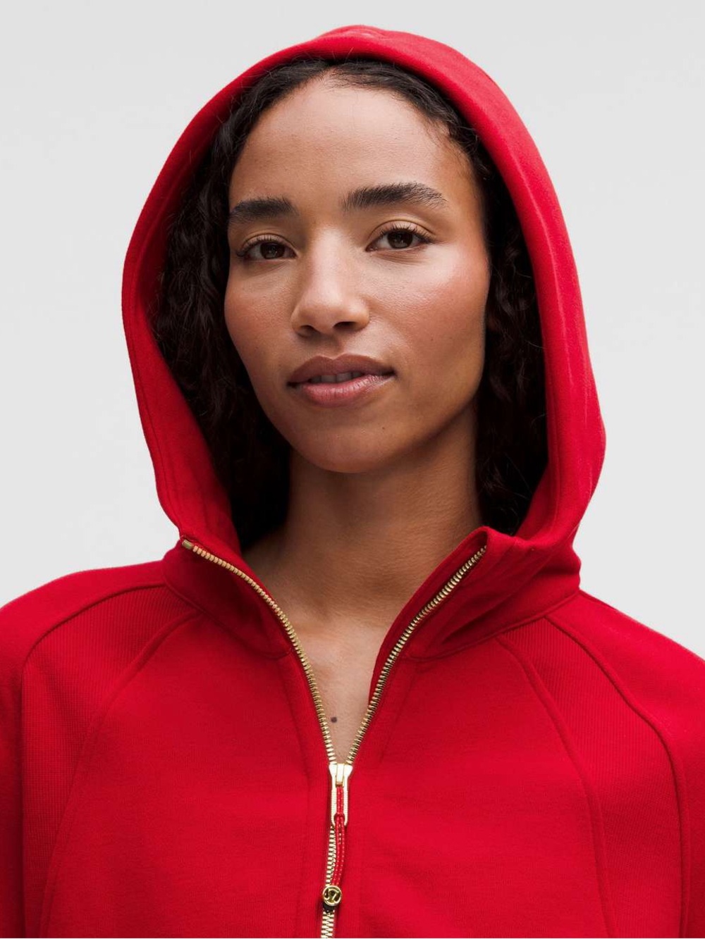 Lululemon special edition New Years scuba in bright red with gold detail